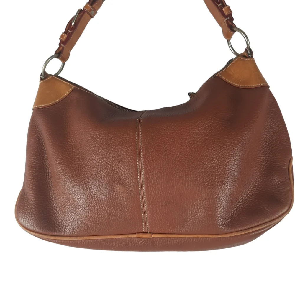 Vintage DOONEY & BOURKE Brown All Weather Leather Satchel Handbag - Picture 3 of 15